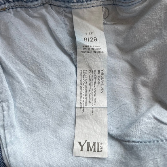 YMI Women's Distressed Medium Wash Blue Jeans, Size 29 (Juniors) - Picture 6 of 9